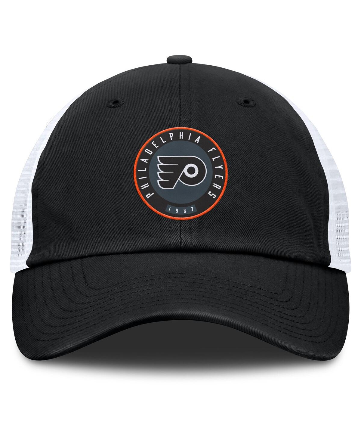 Fanatics Men's Black/gray Philadelphia Flyers Averie Trucker Adjustable Hat In Multi