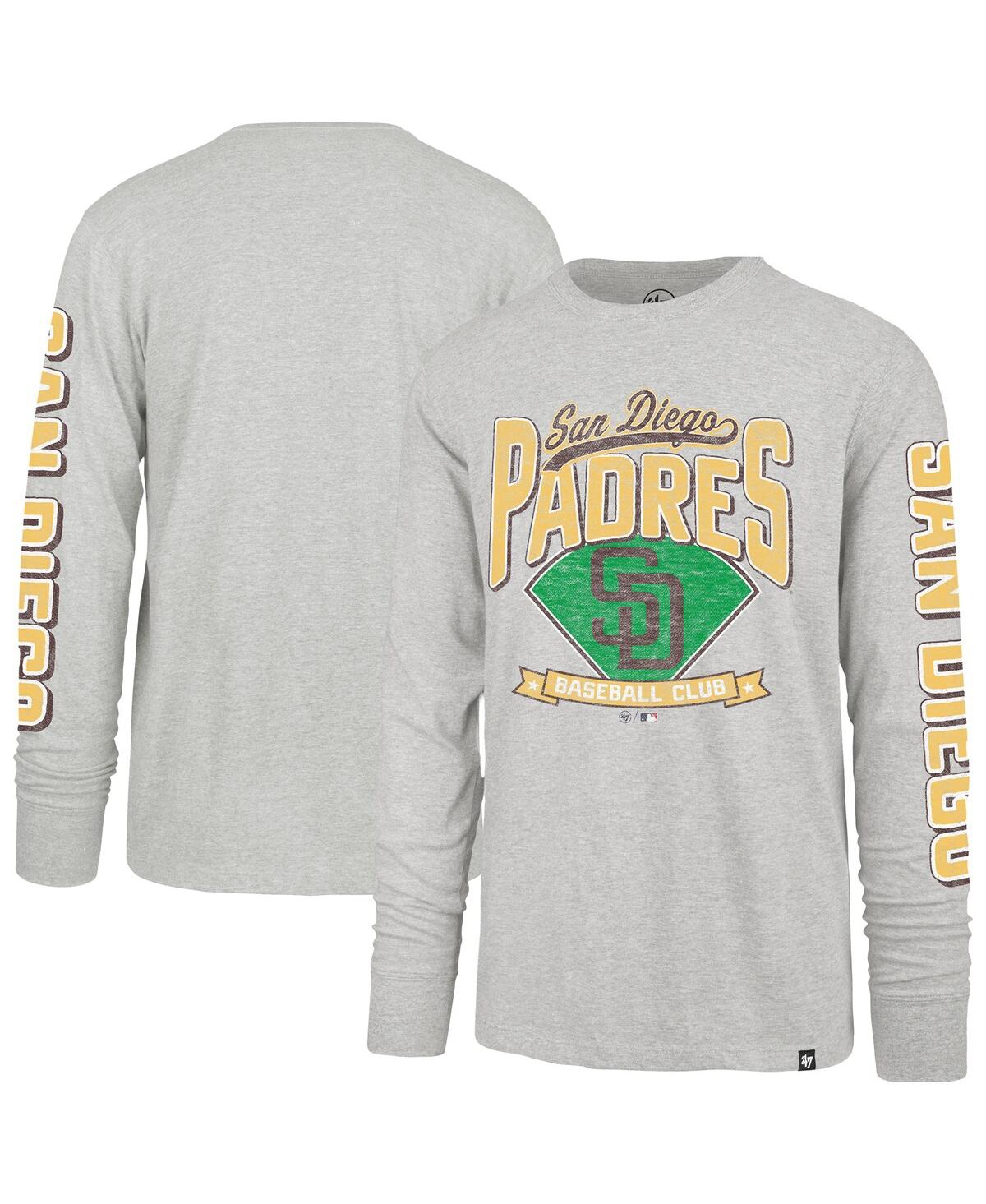 Men's Gray San Diego Padres Fair Ball Franklin Long Sleeve T-Shirt - Gray