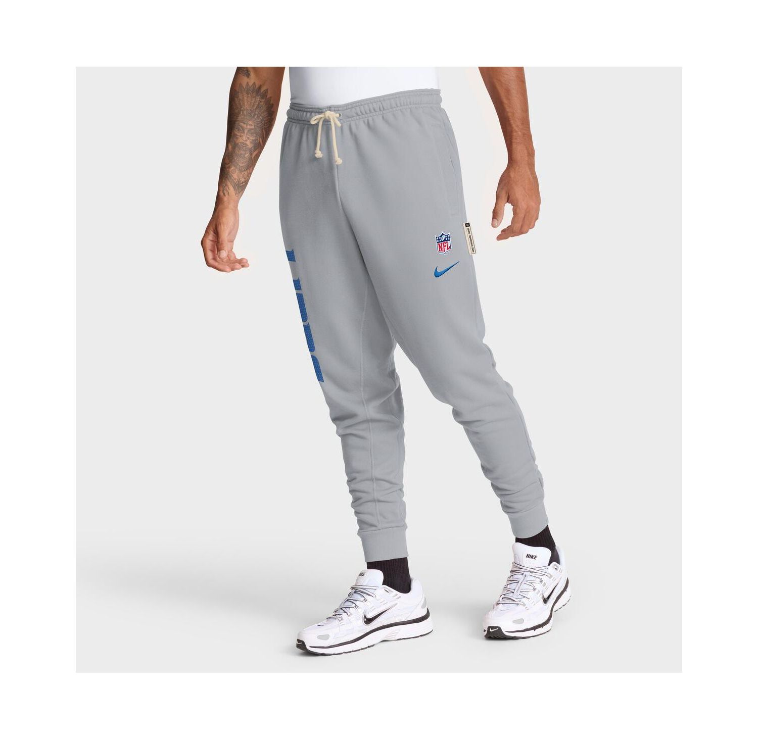 Men's Gray Detroit Lions Sideline Ground Game Performance Taper Pants