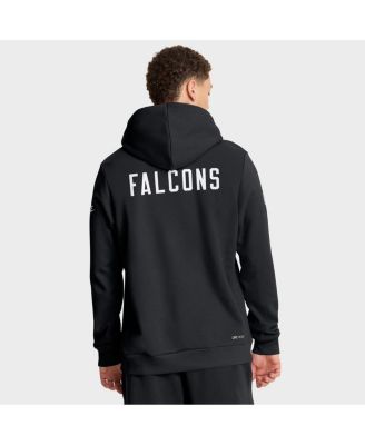 Men's Black Atlanta Falcons Sideline Offensive Set Play Performance Pullover Hoodie