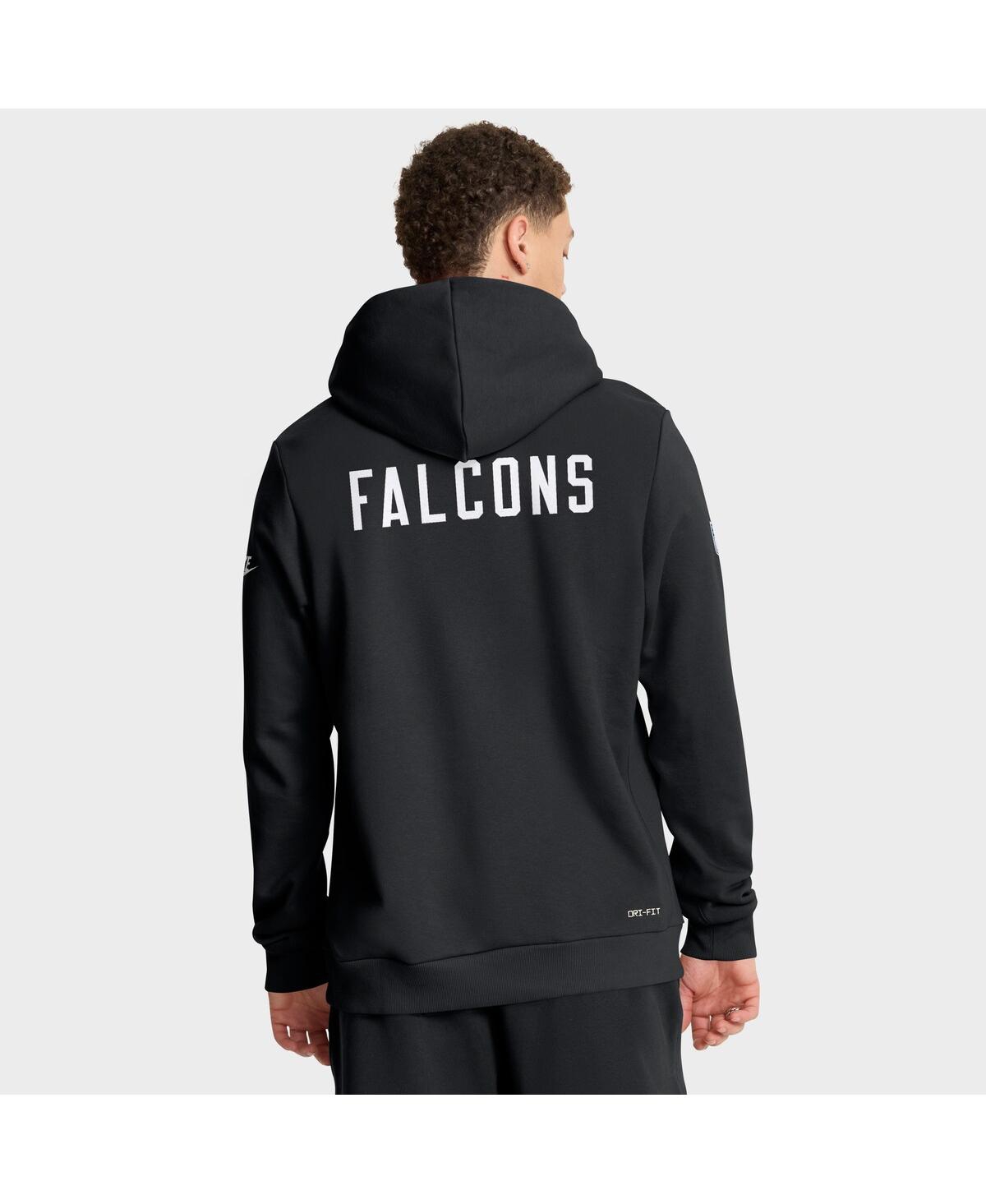 Nike Black Atlanta Falcons Sideline Offensive Set Play Performance Pullover Hoodie In Black