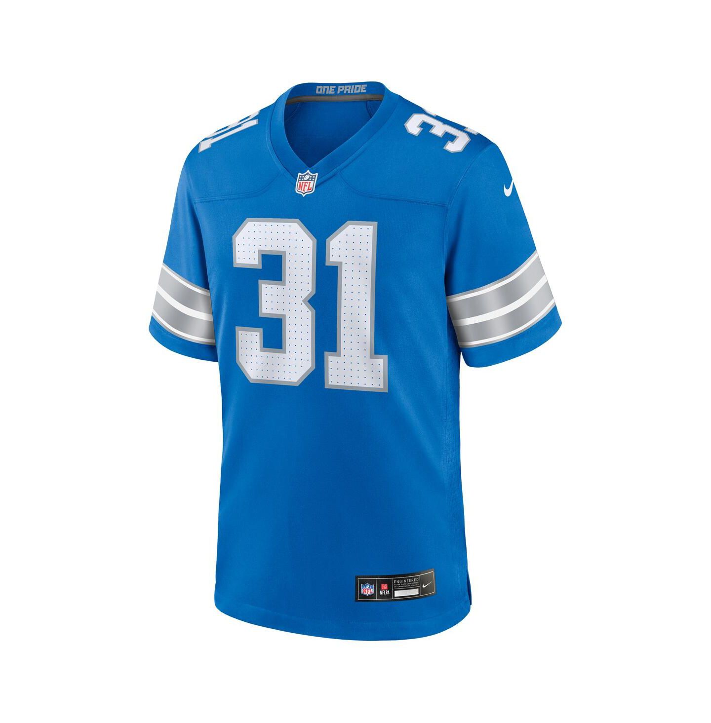 Мужской топ Nike Kerby Joseph Blue Detroit Lions Team Game Jersey — фото 2