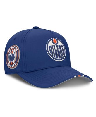 Men's Royal Edmonton Oilers 2025 NHL Draft Authentic Pro On-Stage Podium A-Frame Adjustable Hat