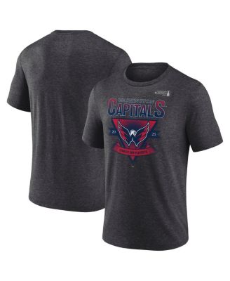 Fanatics - Men's Heather Charcoal Washington Capitals 2025 Stanley Cup Playoffs Crossbar Tri-Blend T-Shirt