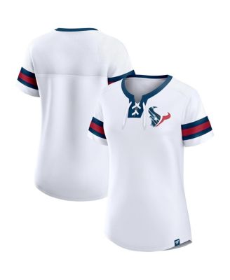 Fanatics - Women's White Houston Texans Sunday Best Lace-Up T-Shirt