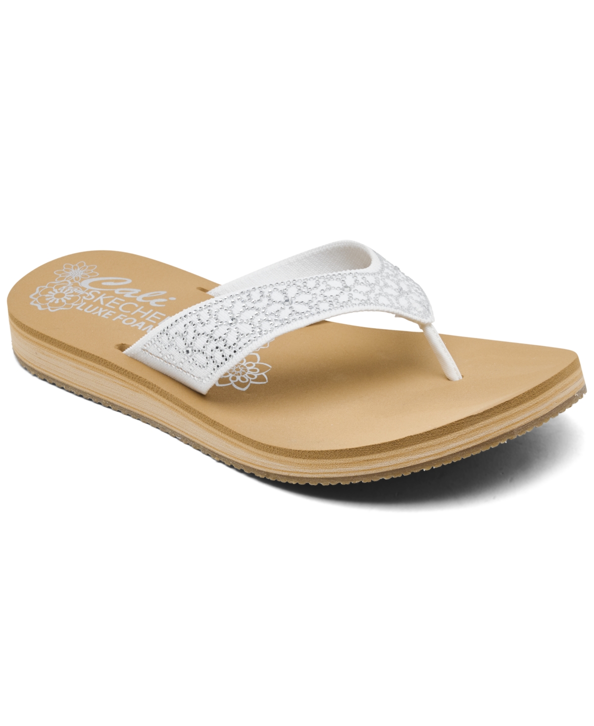 Women's Cali Summers Low Thong Sandals from Finish Line - White