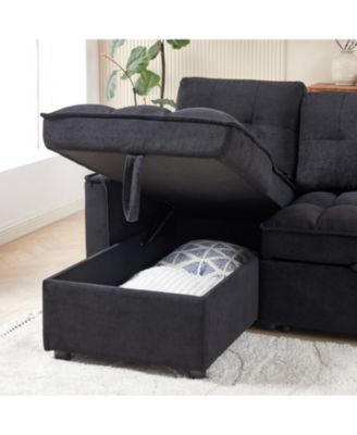 MH 78.75" Reclining Pull-Out Sectional Sofa