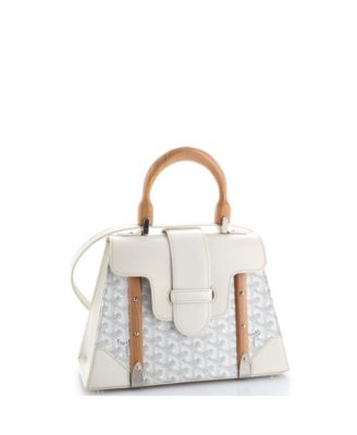 PM Saigon Top Handle Bag Coated Canvas with Leather