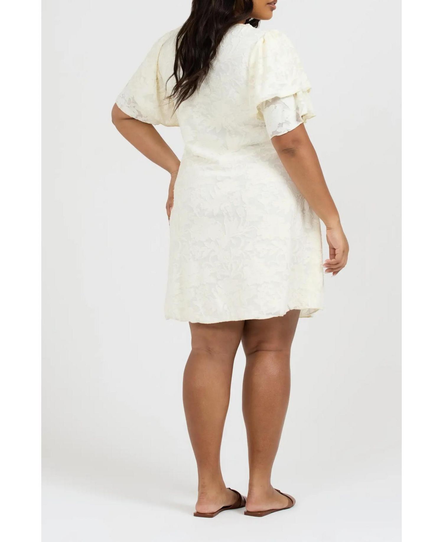 Women's Short Sleeve V-Neck Mini Skater Dress