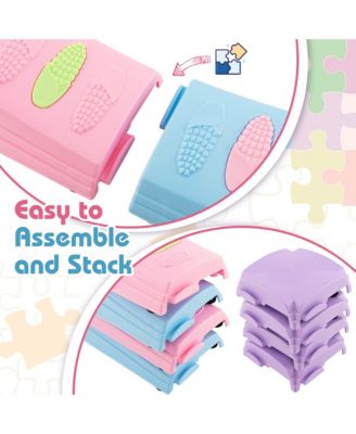 Kids Colored Balance Beams w/ Non-slip Textured Surface Bottom Pad Multicolor