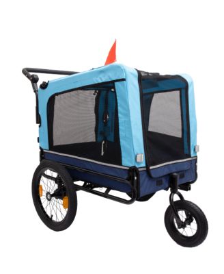 Pet Bike Trailer,Suitable for Small & Medium Pets, Easy Folding Cart Frame, Quick Release Wheel, Black