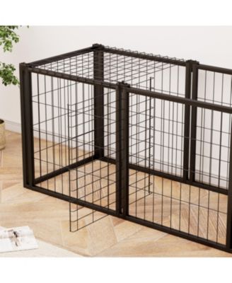 47" Dog Crate Kennel Playpen - Small/Medium Dogs Black