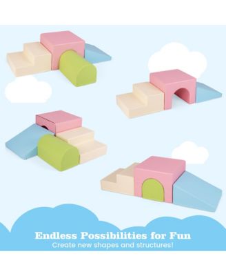 Toddler Climb and Crawl Activity Playset Blocks w/ Waterproof PU Cover EPE Foam