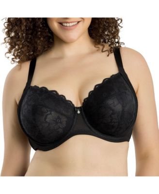 Women's Luxlacy Unlined Wired Bra, Black, 40H