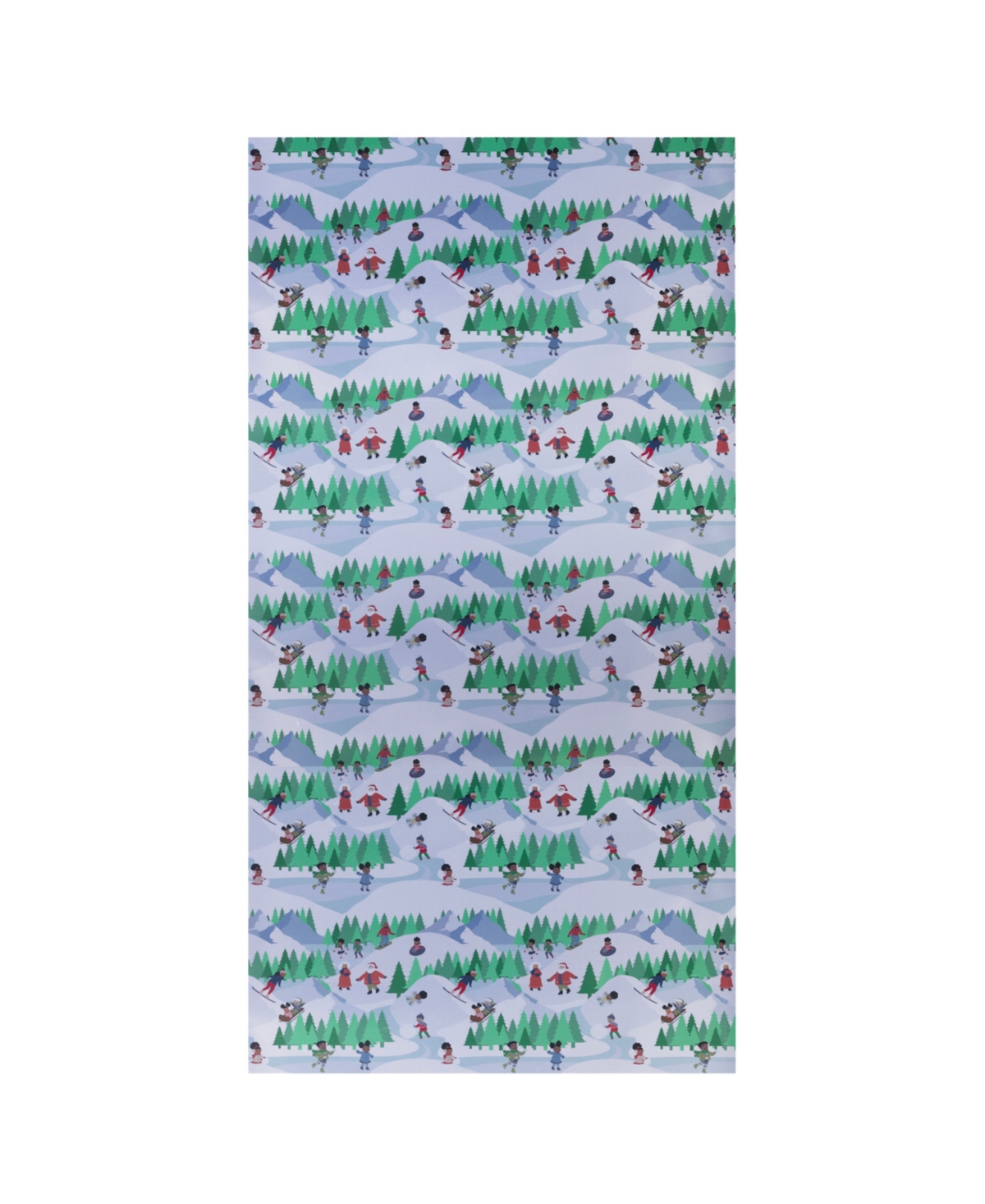 Black Paper Party Klaus Ski Resort Gift Wrap In Blue