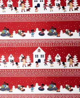 Snowy Stripe Gift Wrap