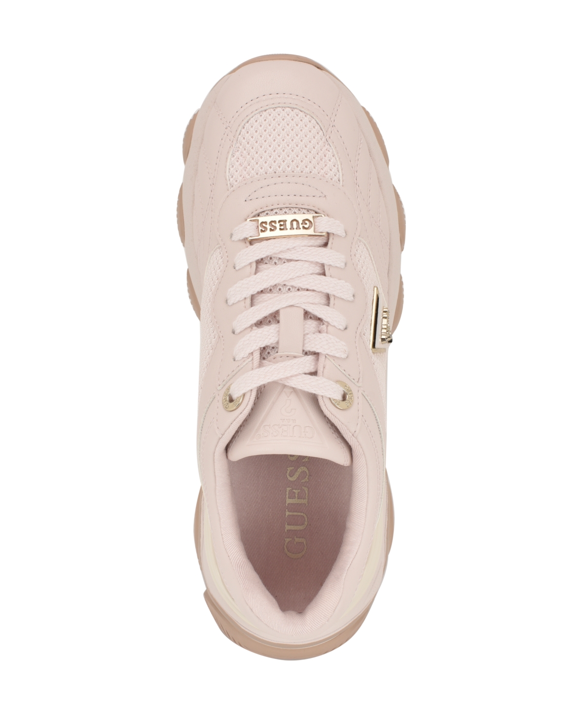 Guess Women's Moeann Triangle G Logo Chunky Lace-up Sneakers In Pink