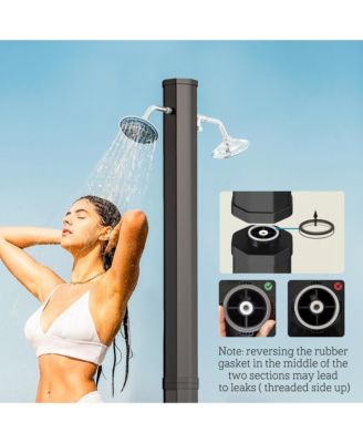 9.2 Gallon Slolar Heated Outdoor Shower with 2 Shower Heads