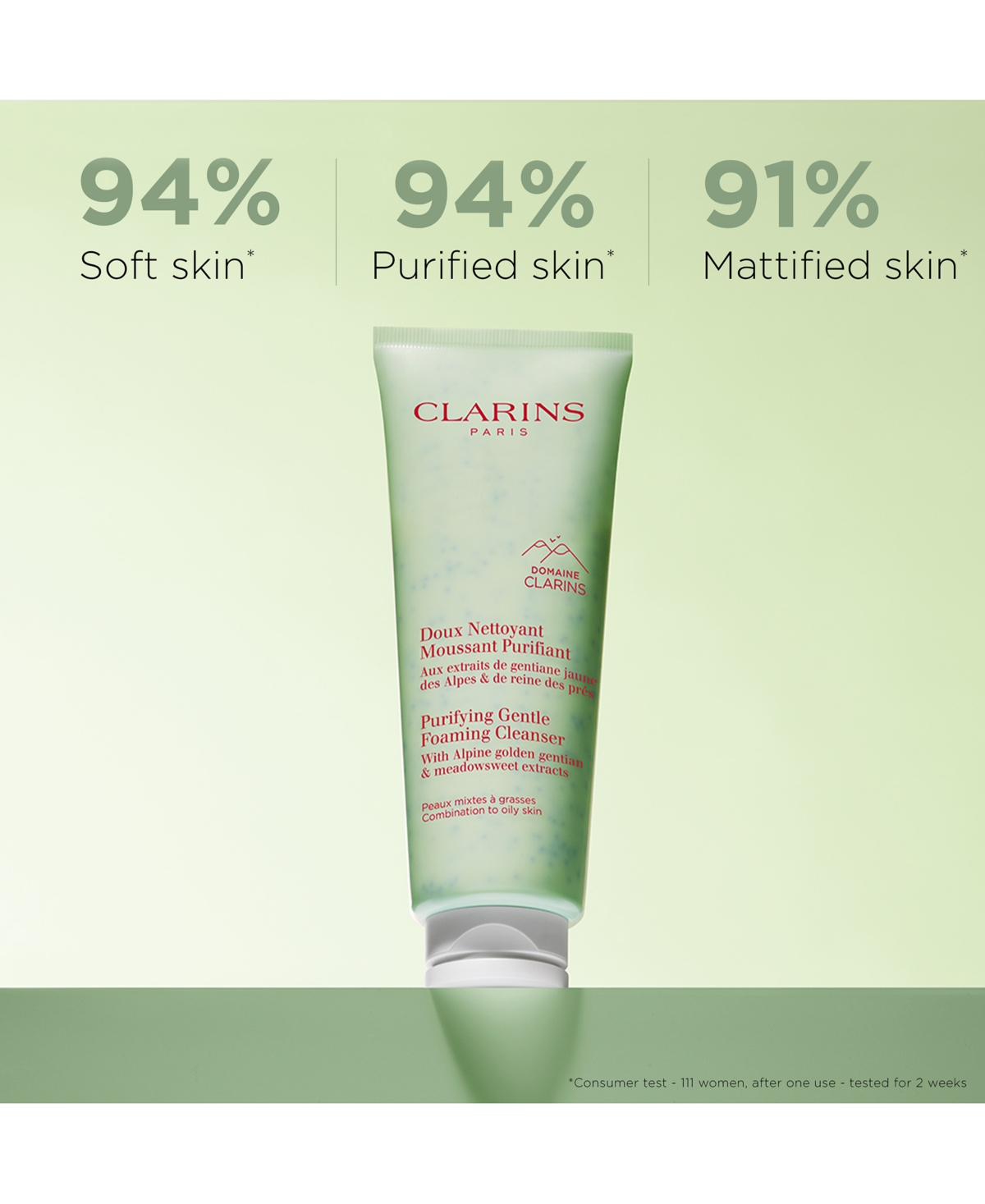 Clarins Purifying Gentle Foaming Face Cleanser, 4.2 Oz. In Transparent