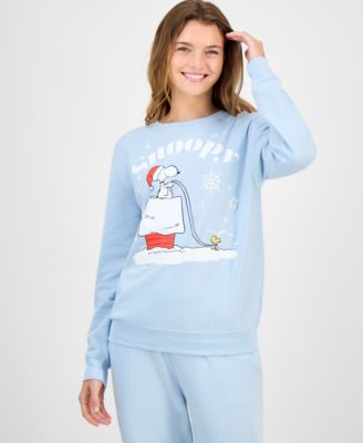 Love Tribe - Juniors' Snoopy Holiday Graphic Cotton Sweatshirt