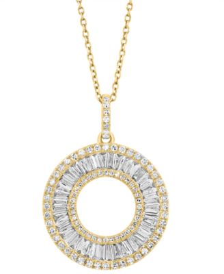 EFFY Collection - Diamond Circle Pendant Necklace (1-1/10 ct. t.w.) in 14k Yellow Gold