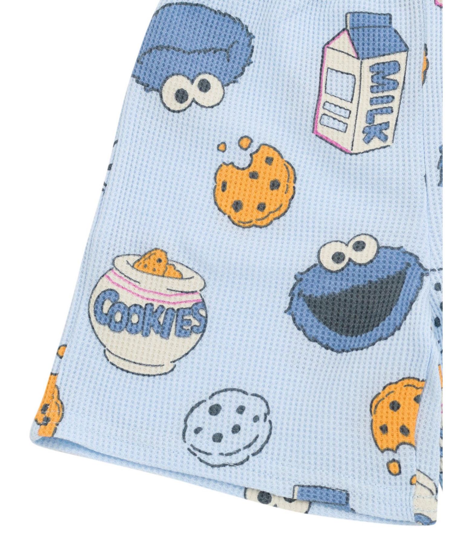 Baby Boys' Cookie Monster Waffle-Knit T-Shirt and Shorts, 2-Piece Set