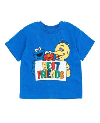 Baby Boys Oscar the Grouch Elmo Bert and Ernie Graphic T-Shirt and Shorts Outfit Set Infant to Little Kid