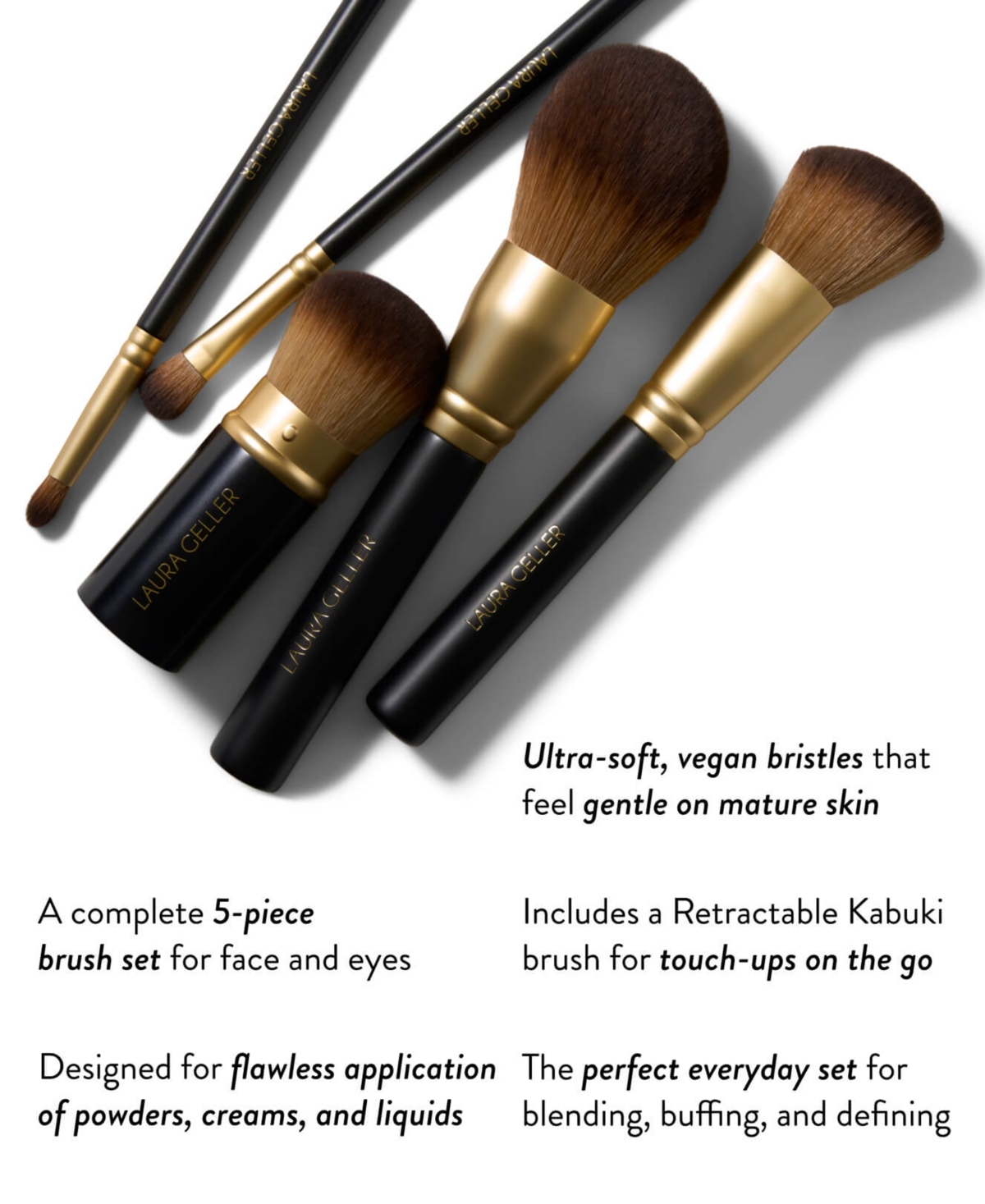 Laura Geller Beauty 5-pc. Full Face Brush Set In Transparent