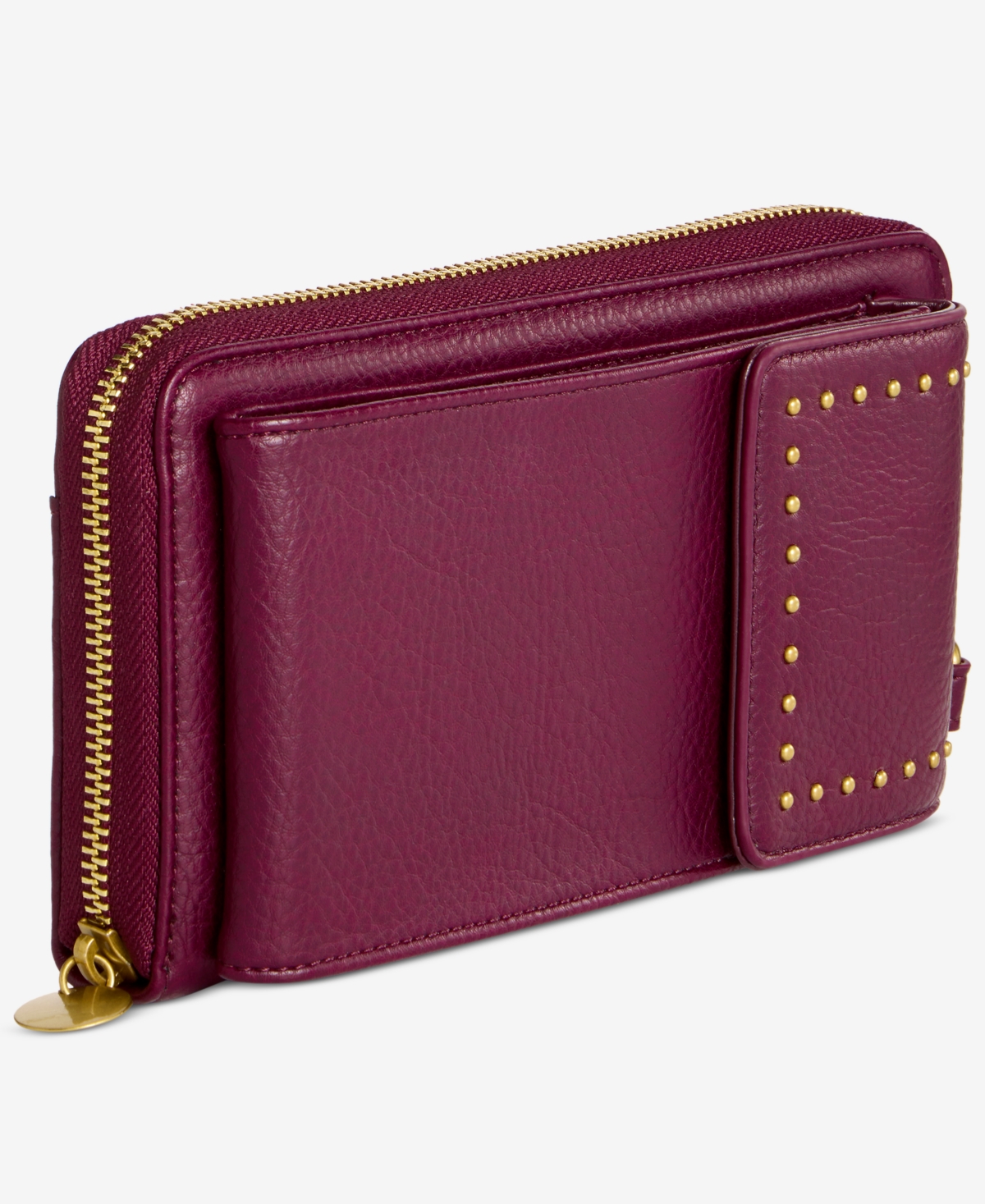 Style & Co Mini Studded Phone Crossbody Bag, Macy's Exclusive In Burgundy