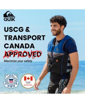 Quiksilver Men's Everyday Life Jacket, USCG Approved Evoprene PFD