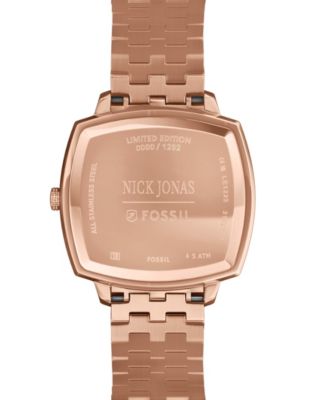 Unisex Nick Jonas x Machine Luxe Marble Rose Gold-Tone Stainless Steel Watch, 37mm