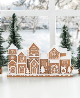 12" Resin Christmas Gingerbread Townhouse Figurine