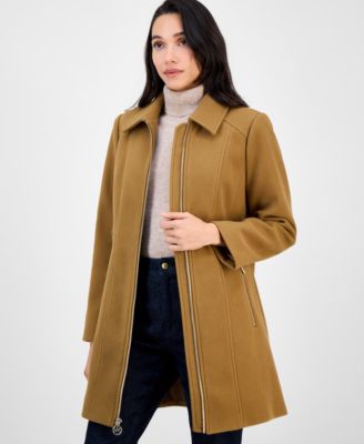 Women's Collared Zip-Front Coat