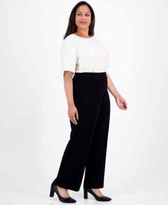 Plus Size High-Rise Wide-Leg Pants 