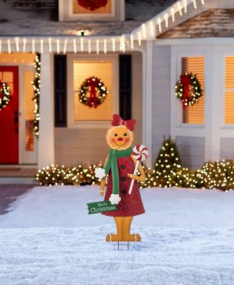 36" Metal Christmas Gingerbread Man Yard Stake