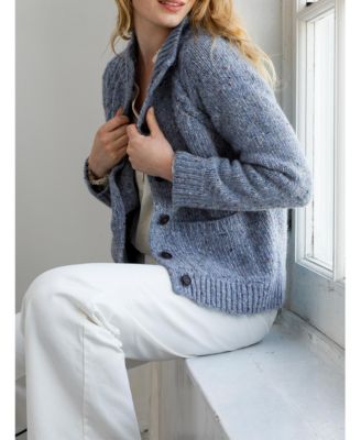 Women's Donegal Funnel Neck Cardigan