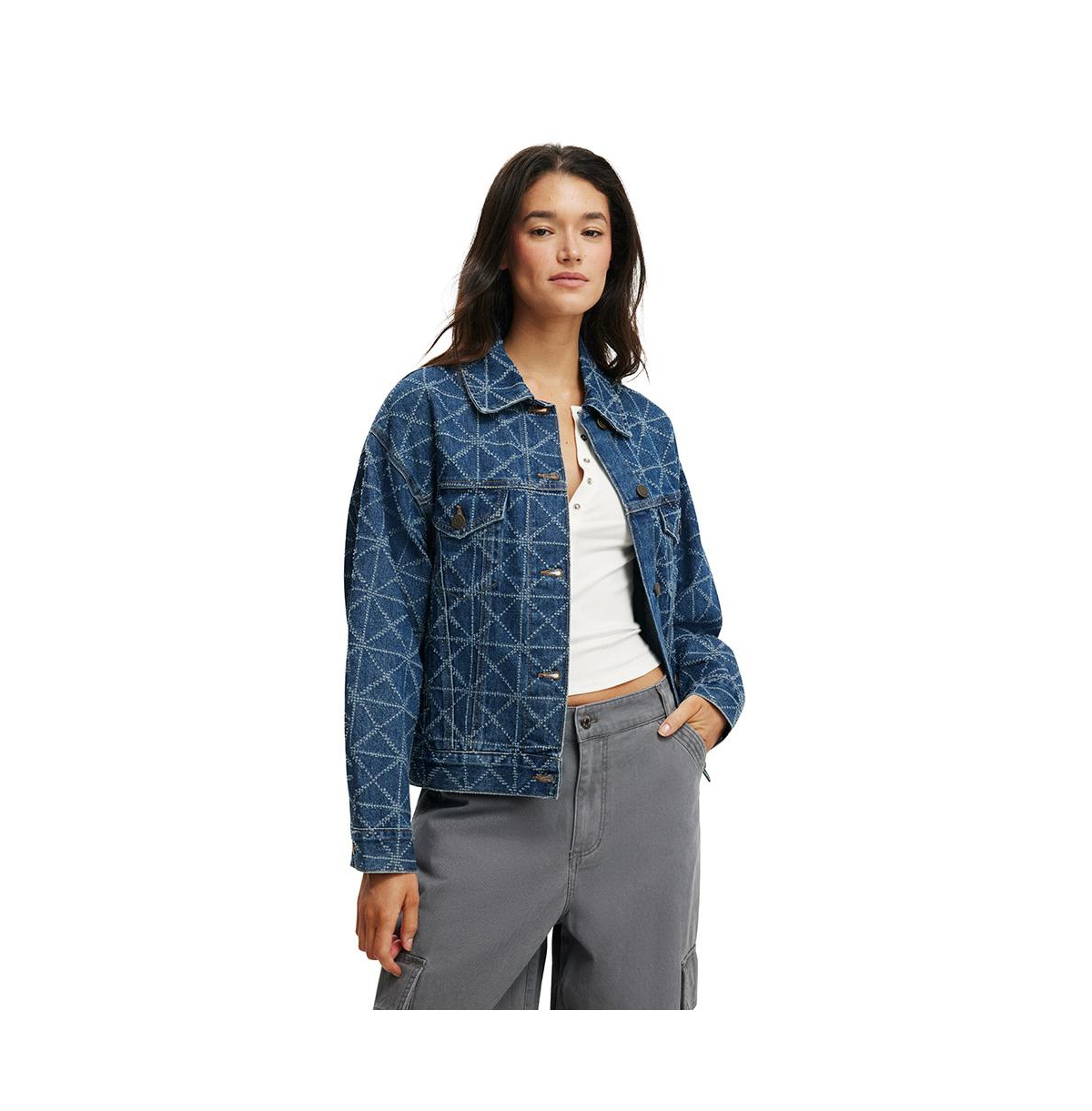 Women's 91 Denim Jacket - Nordic blue monogram