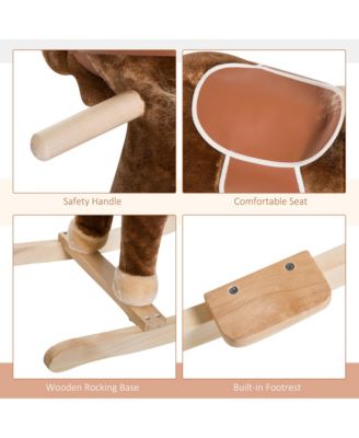 Kids Ride on Rocking Horse Toddler Plush Toy,