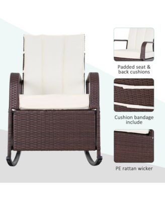 PE Rat Rocking Recliner with Footrest,