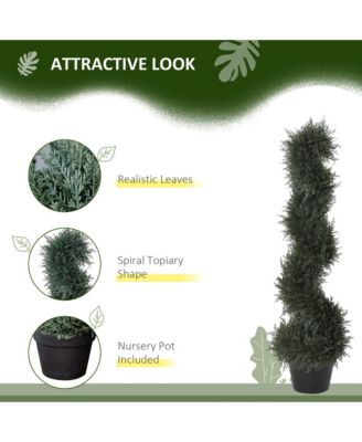 3FT Topiary Artificial Faux Cedar Tree Plant w Nursery Pot