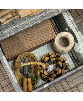 PE Rat Pool Towel Rack with 2 Storage Shelves Basket