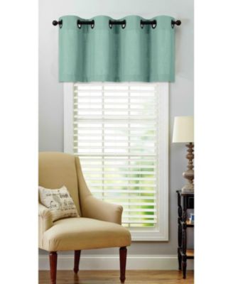 Teen Decor Poly Cotton Coastal Aqua Colored Grommet Top Window Valance
