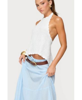 Women's Ivey Backless Crochet Halter Top