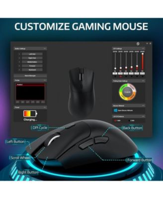 Wireless Gaming Mouse,Tri-Mode Connection (2.4G/Wired/BT5.2),55g Lightweight,18K DPI Optical Sensor, 20 Million Key Life,Ergonomic Design,for PC/Laptop/Win/Mac