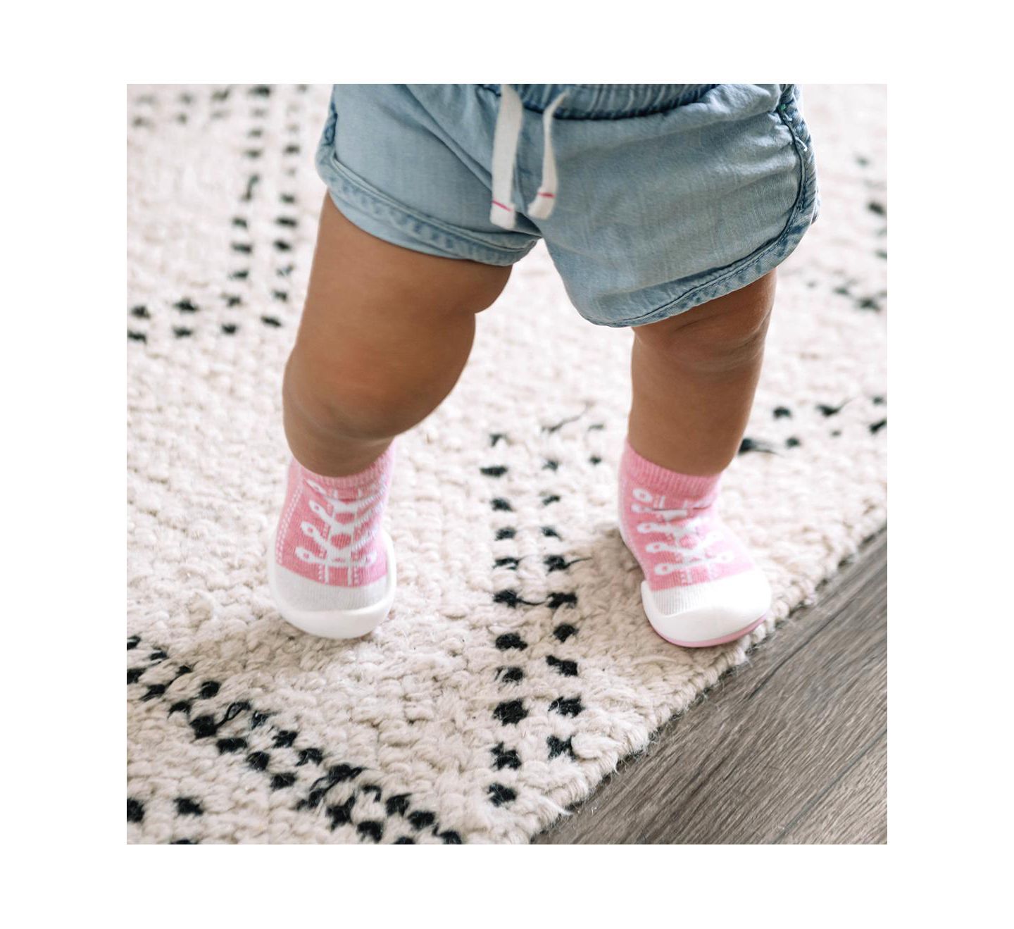 Кроссовки Komuello Breathable Washable Non-Slip Sock Shoes Sneakers - Pink для девочек-малышей, цвет: Розовый — фото 8
