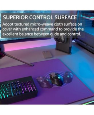 Large Gaming Mouse Pad Extended Mousepad with Micro-Weave Cloth, Non-Slip Base, Water Resist Keyboard Pad for Office Home, 31.5x15.7in