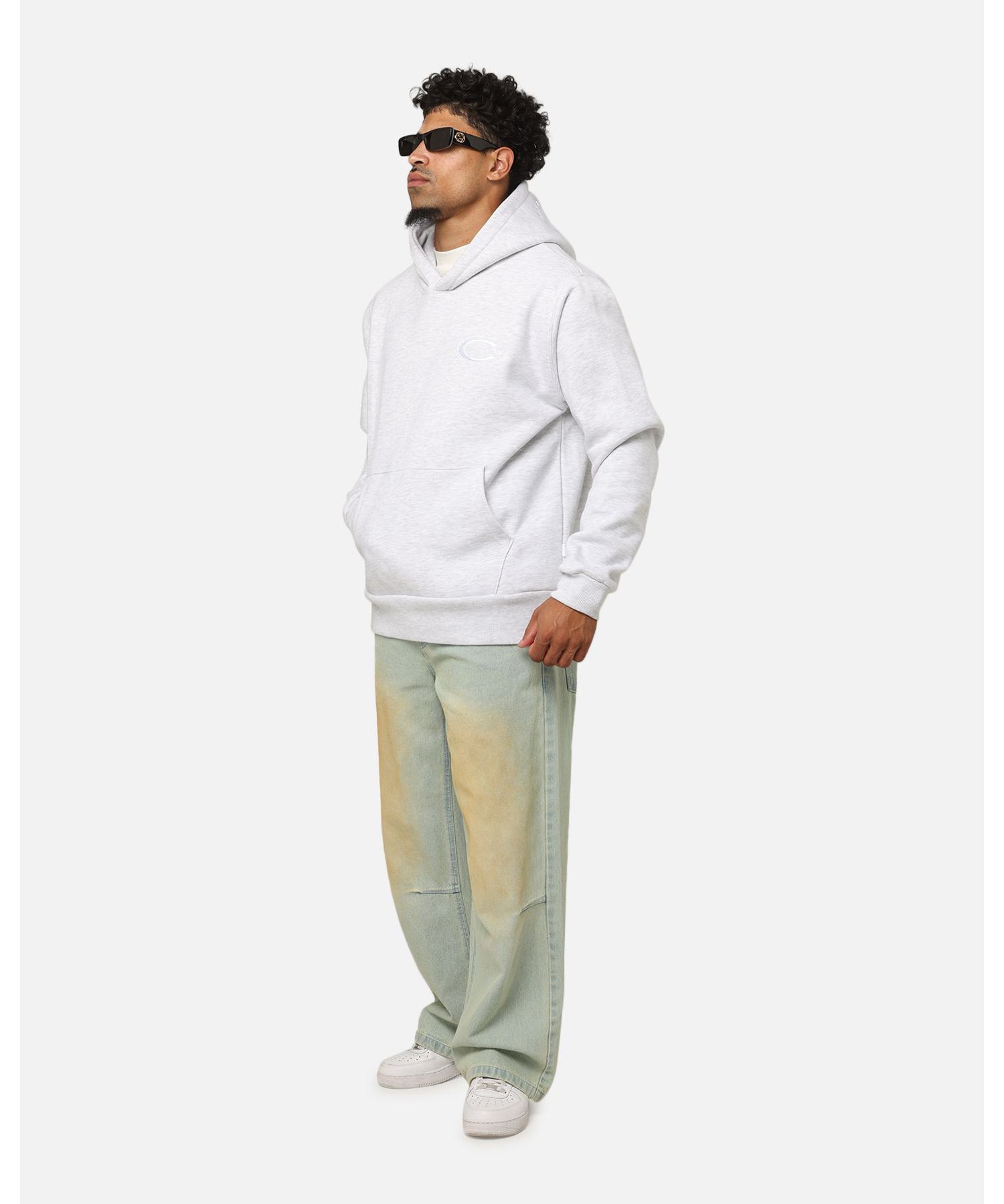 Men's Graffiti Hoodie Sweatshirt - Grey Marle S