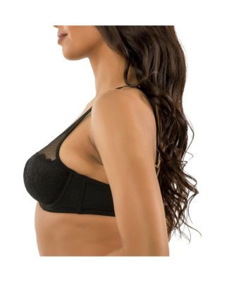 Women's Luxlacy Unlined Wired Bra, Black, 40H