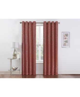 2 Piece Metallic Sparkle Thermal Grommet Blackout Curtain Panels