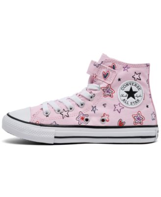 Little Girls Chuck Taylor All Star Doodles Stay-Put Closure Strap High Top Casual Sneakers from Finish Line
